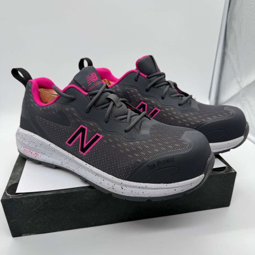 New Balance 412 v1 Shoes Womens 9.5 Alloy Toe Work Gray Pink Safety Sneakers